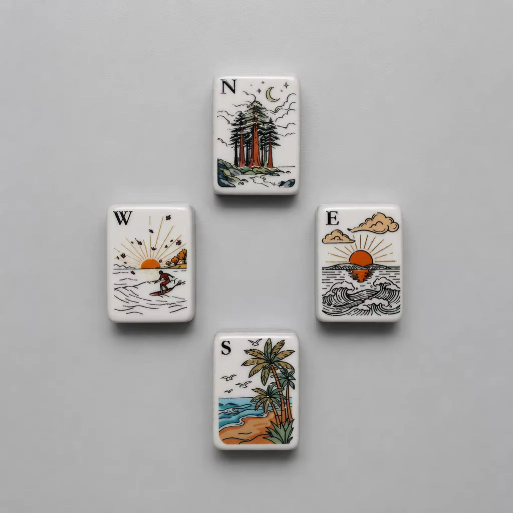 West Coast Surf in Mahjong Tiles and Mat Set