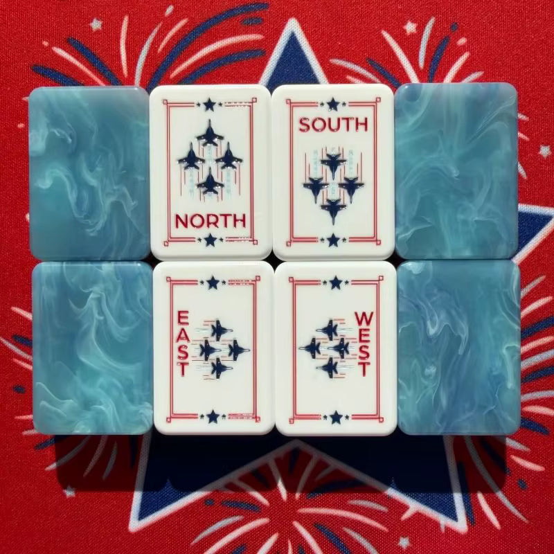 Patriot Mahjong Tiles and Mat Set
