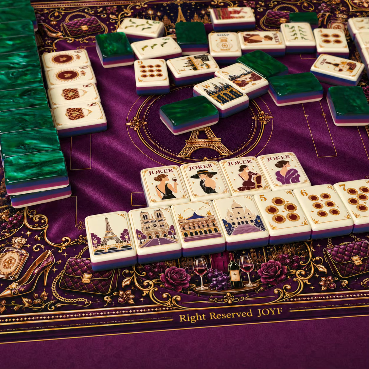 Paris Wine Mahjong Tiles Set 160pcs