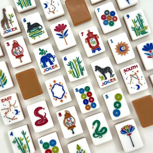 Africa Zoo Mahjong Tiles Set 160pcs