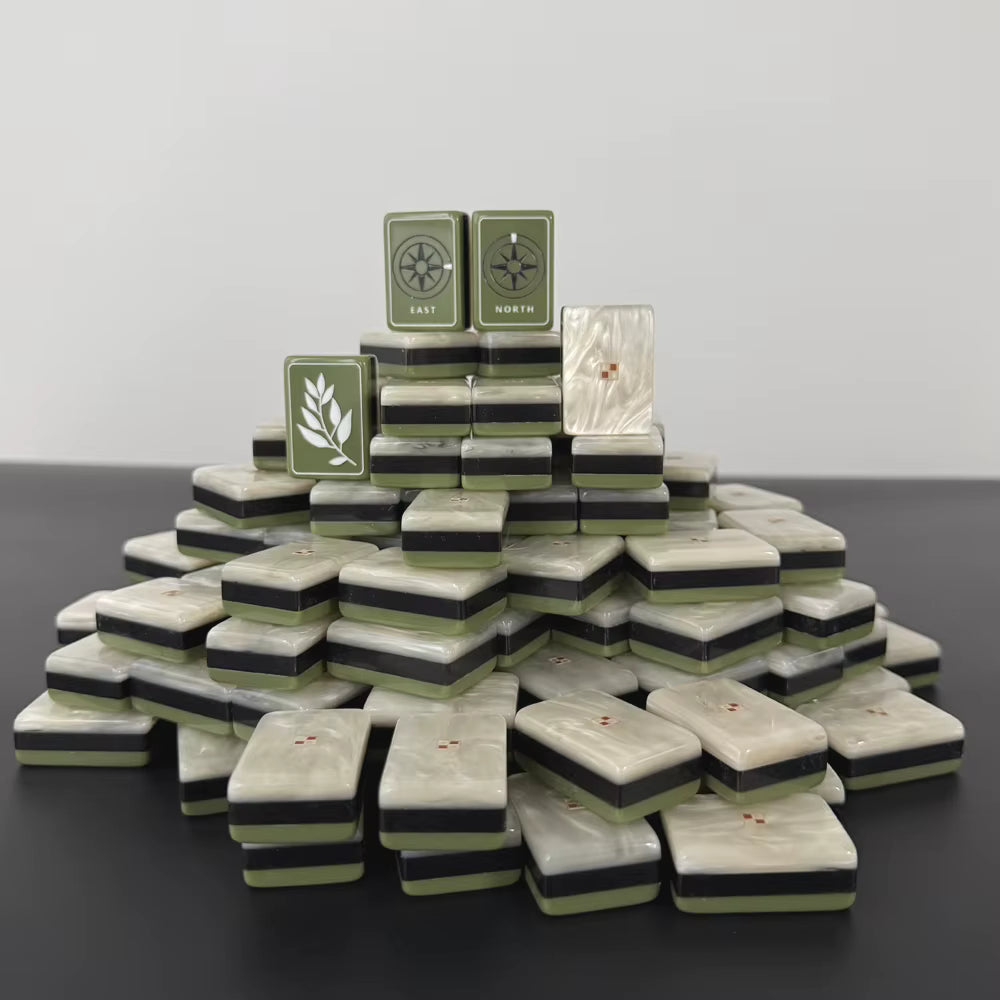 Deep Green Mahjong Tiles Set 160pcs