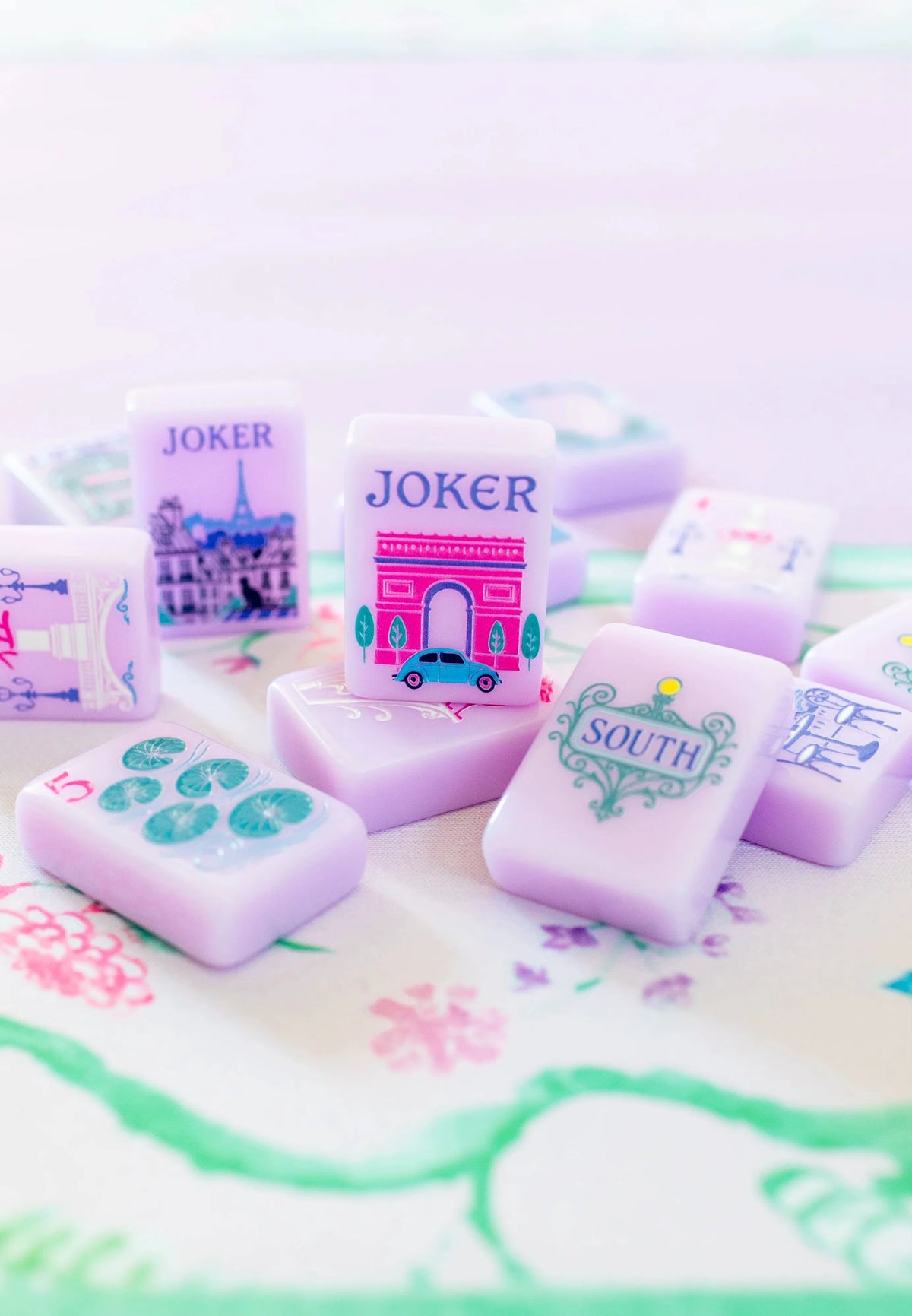 Purple Paris Mahjong Tiles Set 160pcs