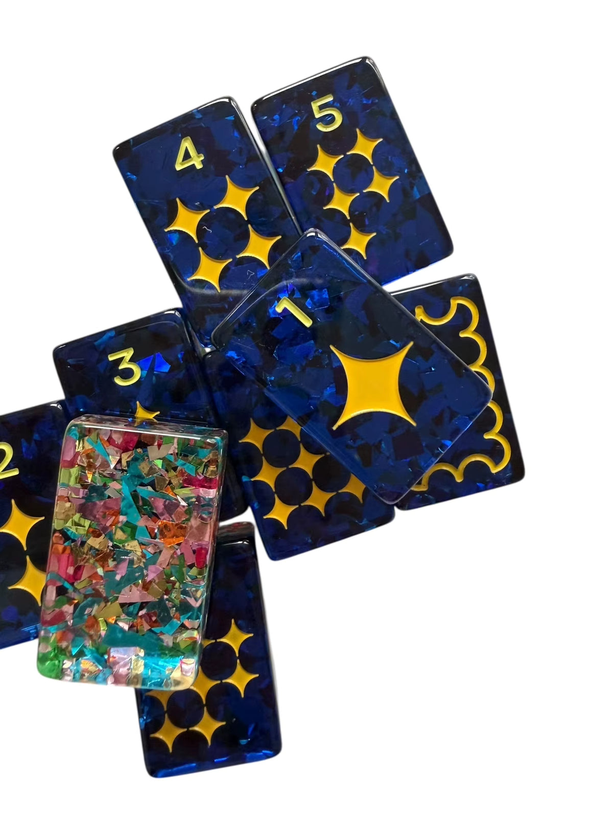 Rainbow Confetti Mahjong Tiles Set 160pcs