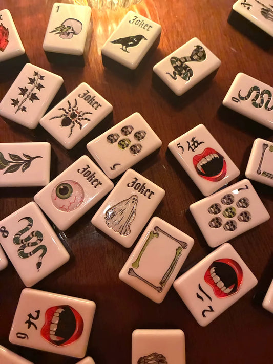 Gothic Halloween Mahjong Tiles Set 160pcs