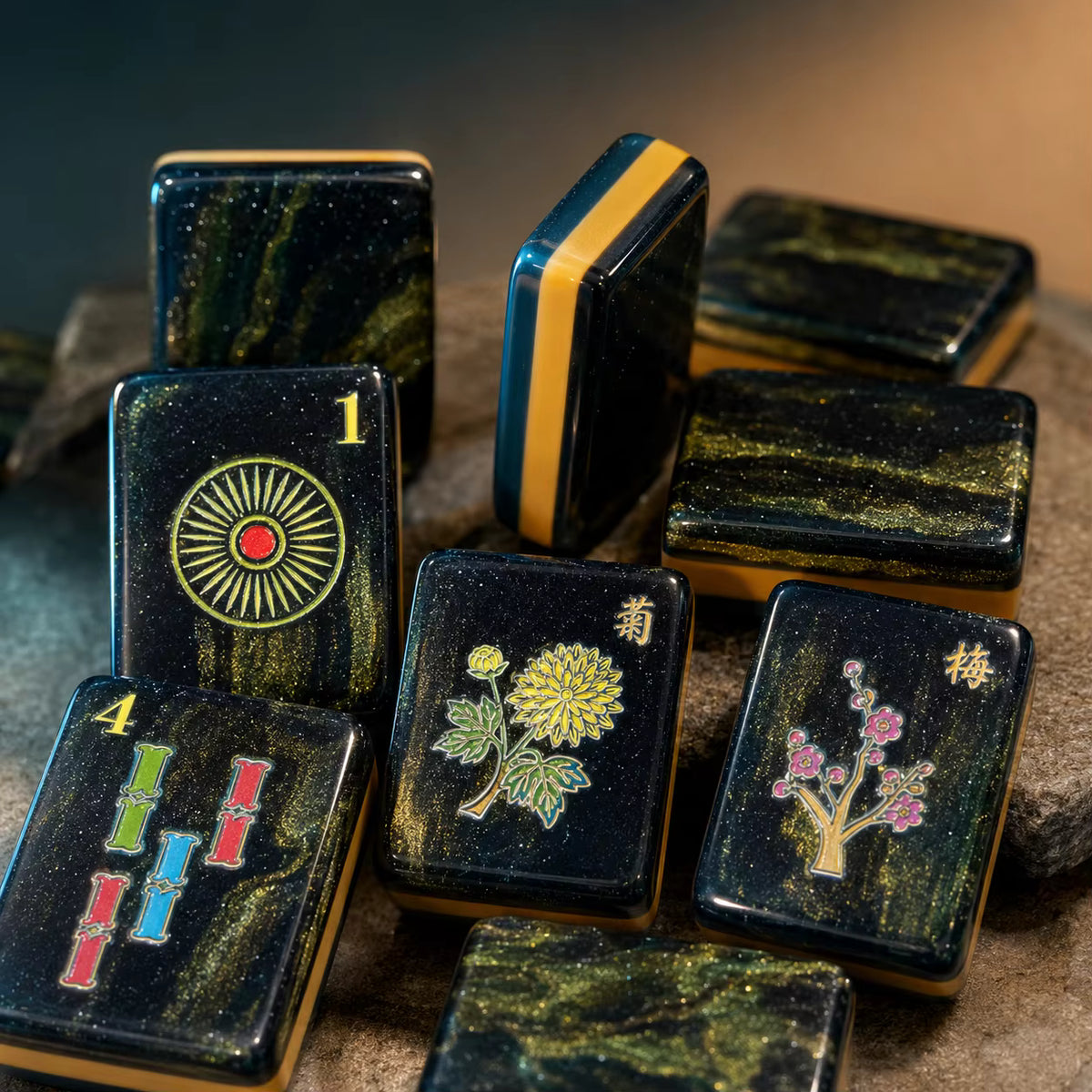 Galaxy Glitter Mahjong Tiles Set 160pcs