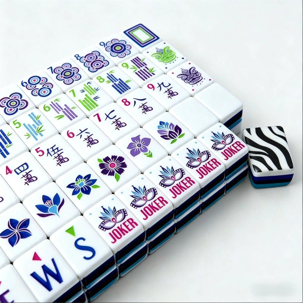 Zebra Mahjong Tiles Set 160pcs