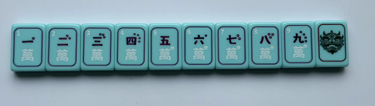 Light Blue Mahjong Tiles Set 160pcs