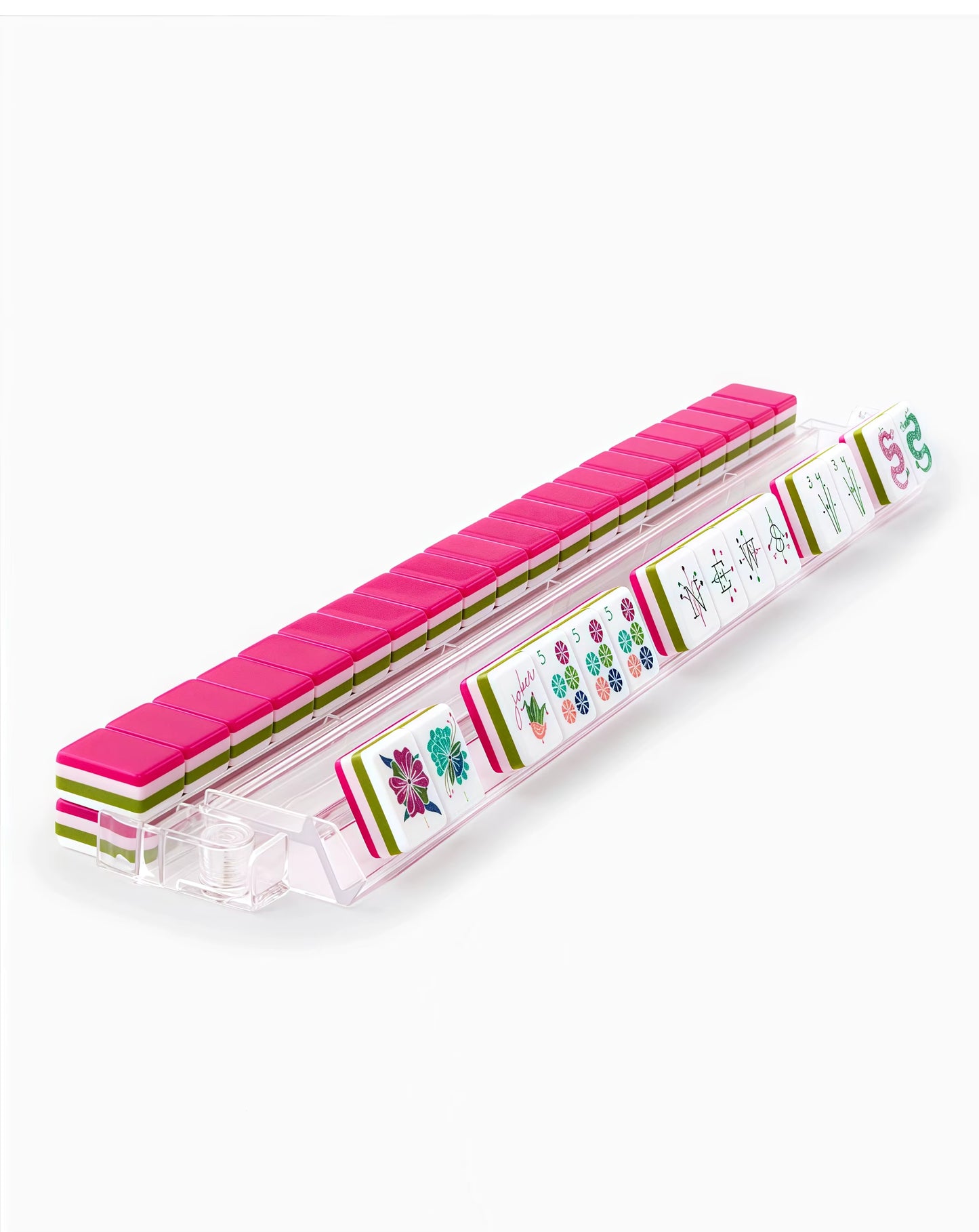 Hot Pink Mahjong Tiles Set 160pcs
