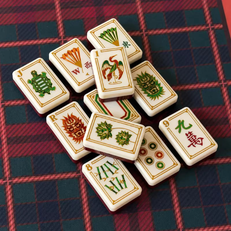Burgundy Red Mahjong Tiles Set 160pcs