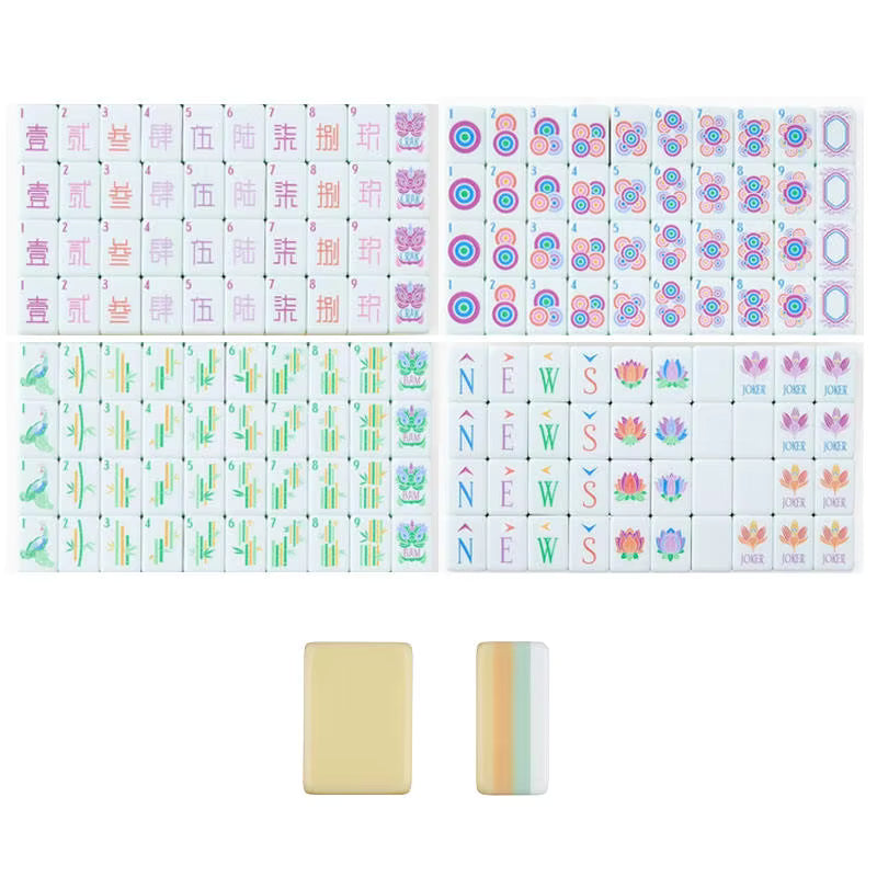 Soft Yellow Mahjong Tiles Set 160pcs