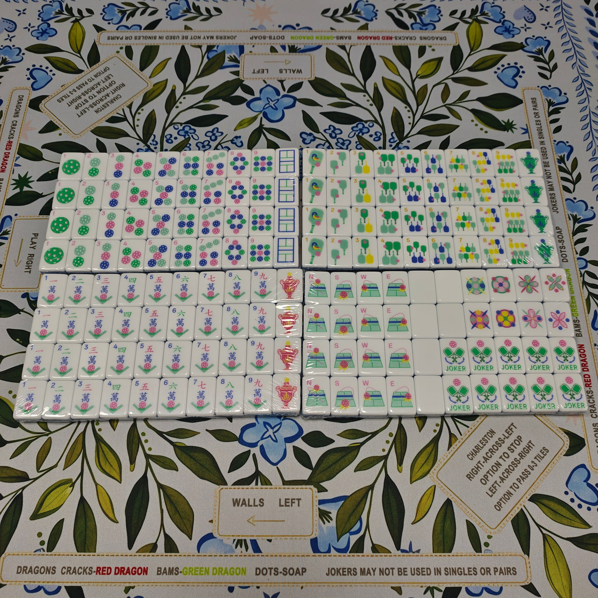 Pickleball Mahjong Tiles Set 160pcs