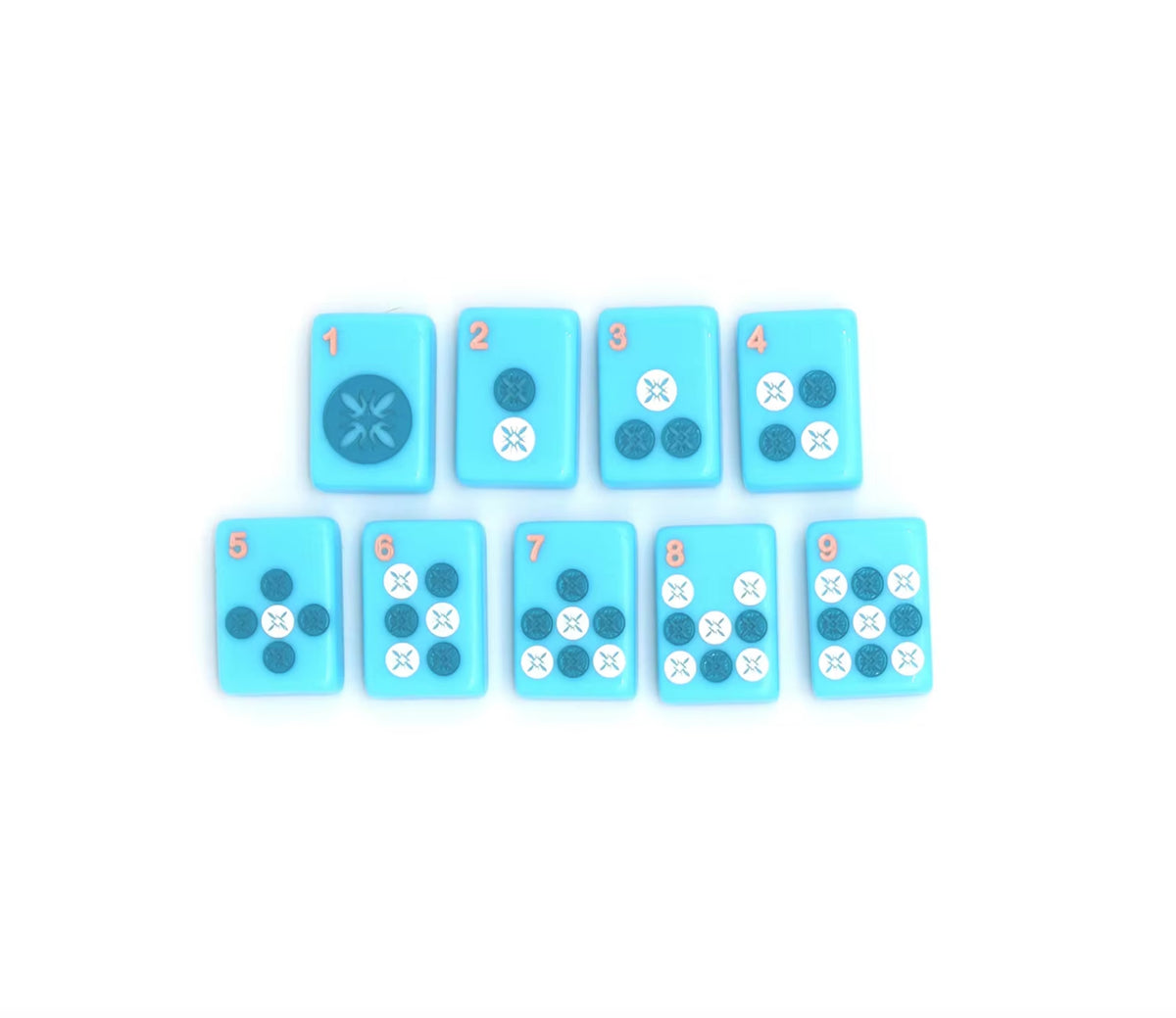 Blue Dot Mahjong Tiles Set 160pcs