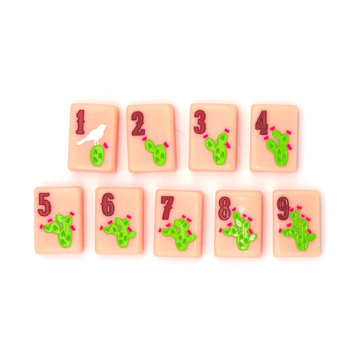 Texas Pink Derby Mahjong Tiles Set 160pcs