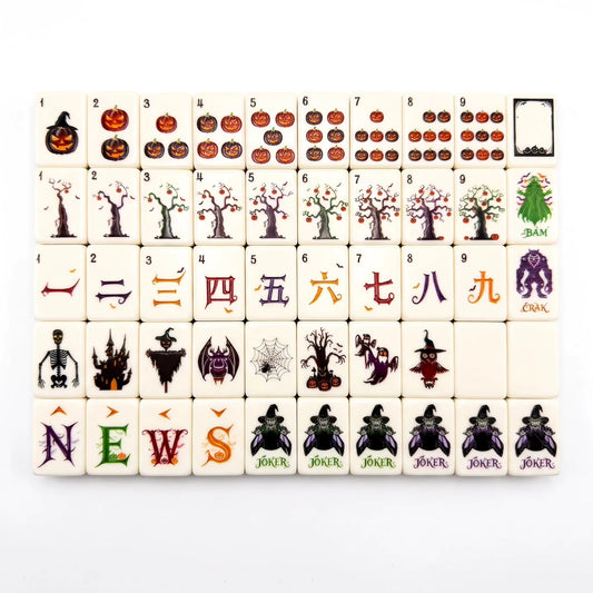 Halloween Skeleton Mahjong Tiles Set 160pcs