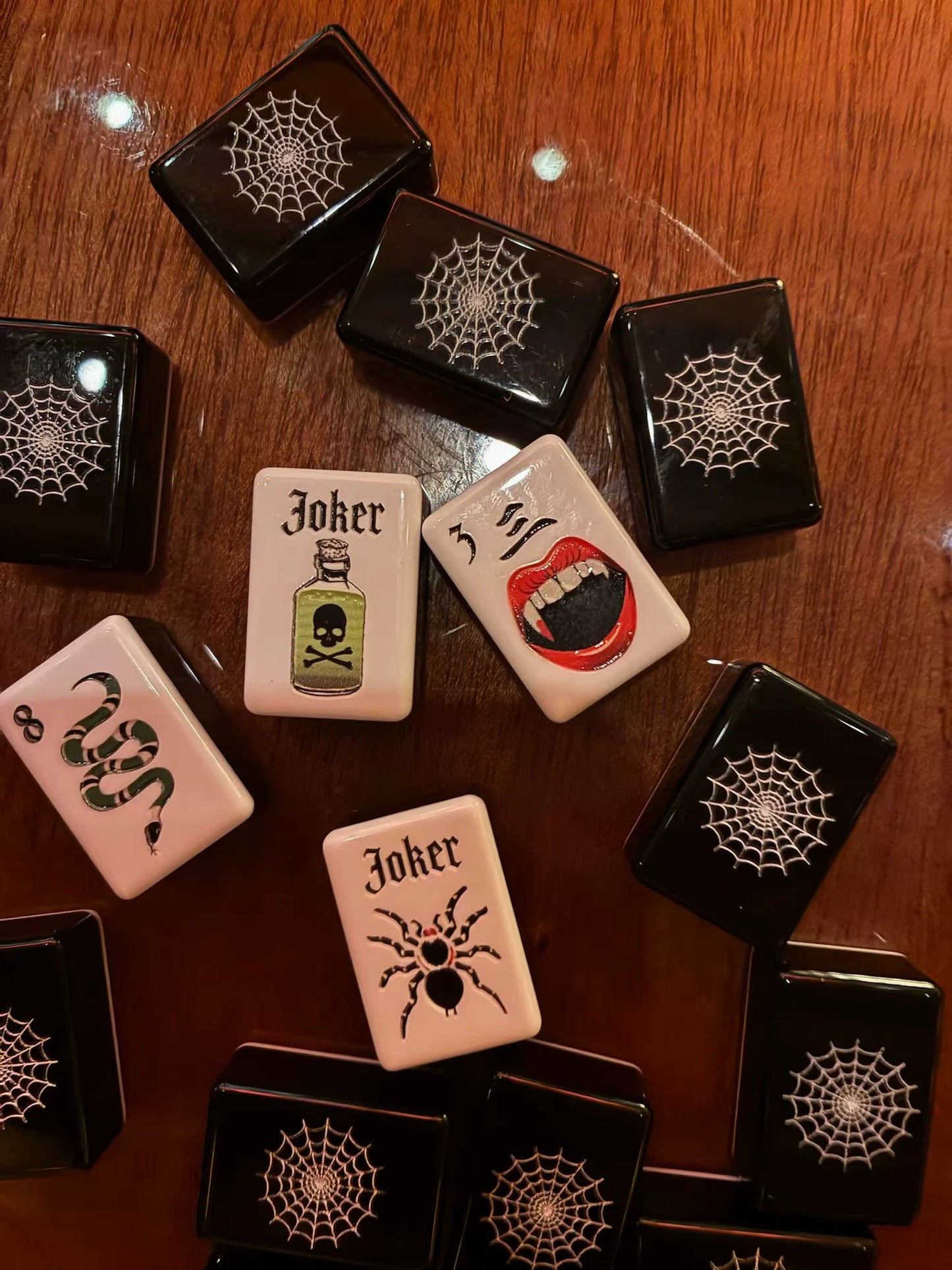 Gothic Halloween Mahjong Tiles Set 160pcs