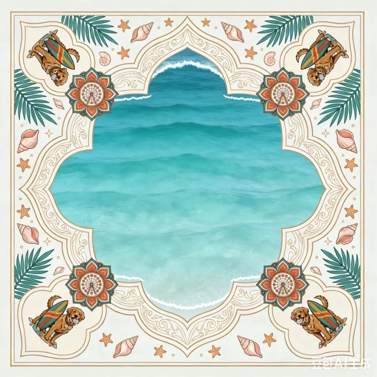 West Coast Surf in Mahjong Tiles and Mat Set
