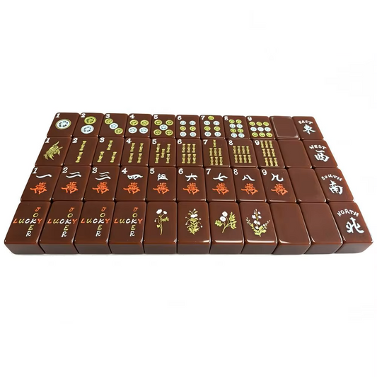 Burgundy Brown USA Mahjong Tiles Set 160pcs