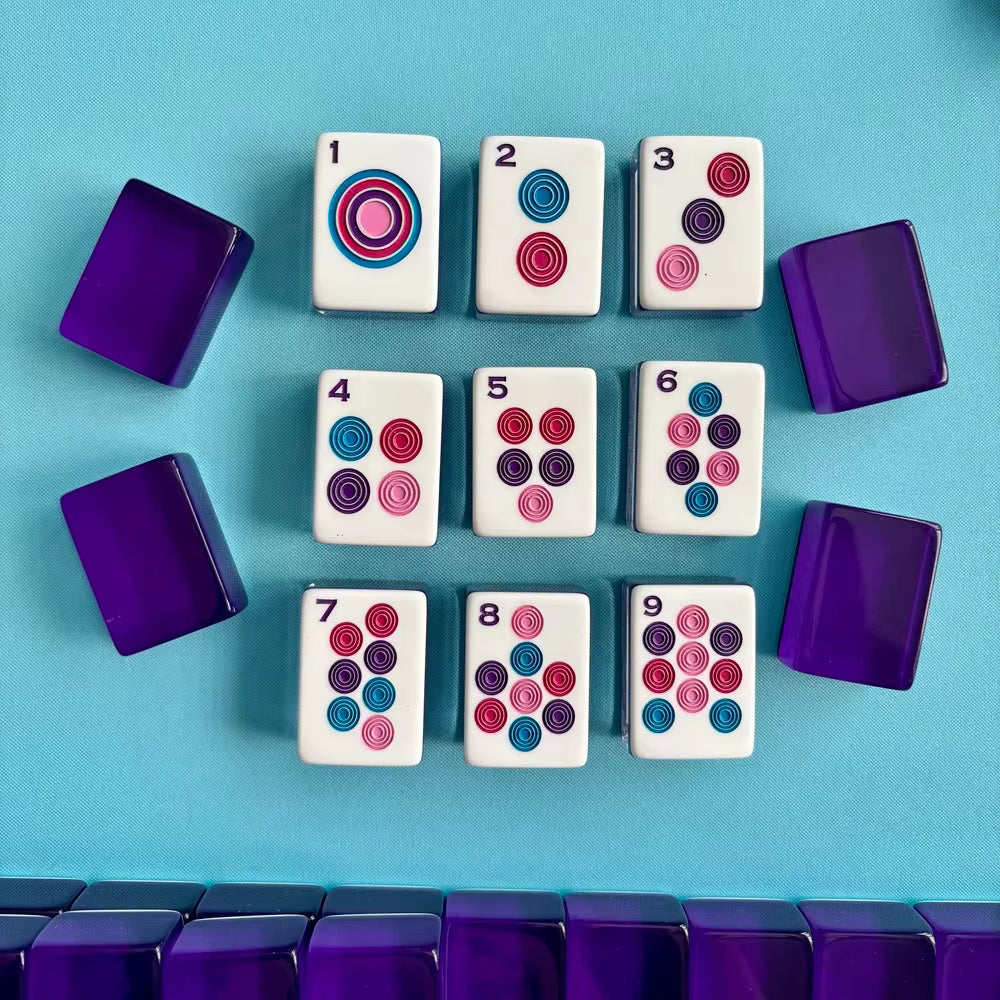 Lucky Purple Mahjong Tiles Set 160pcs