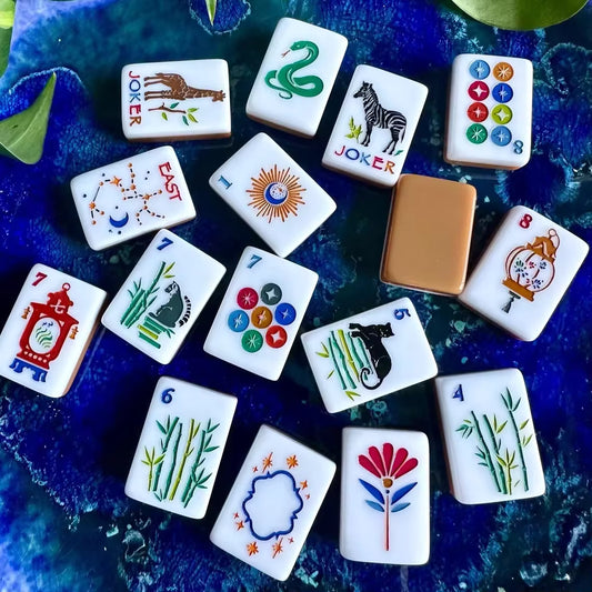 Africa Zoo Mahjong Tiles Set 160pcs
