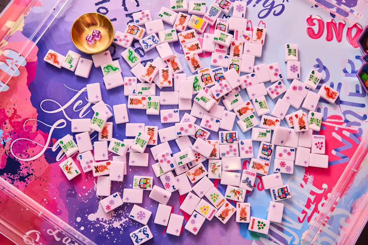 Snow Ski Mahjong Tiles Set 160pcs