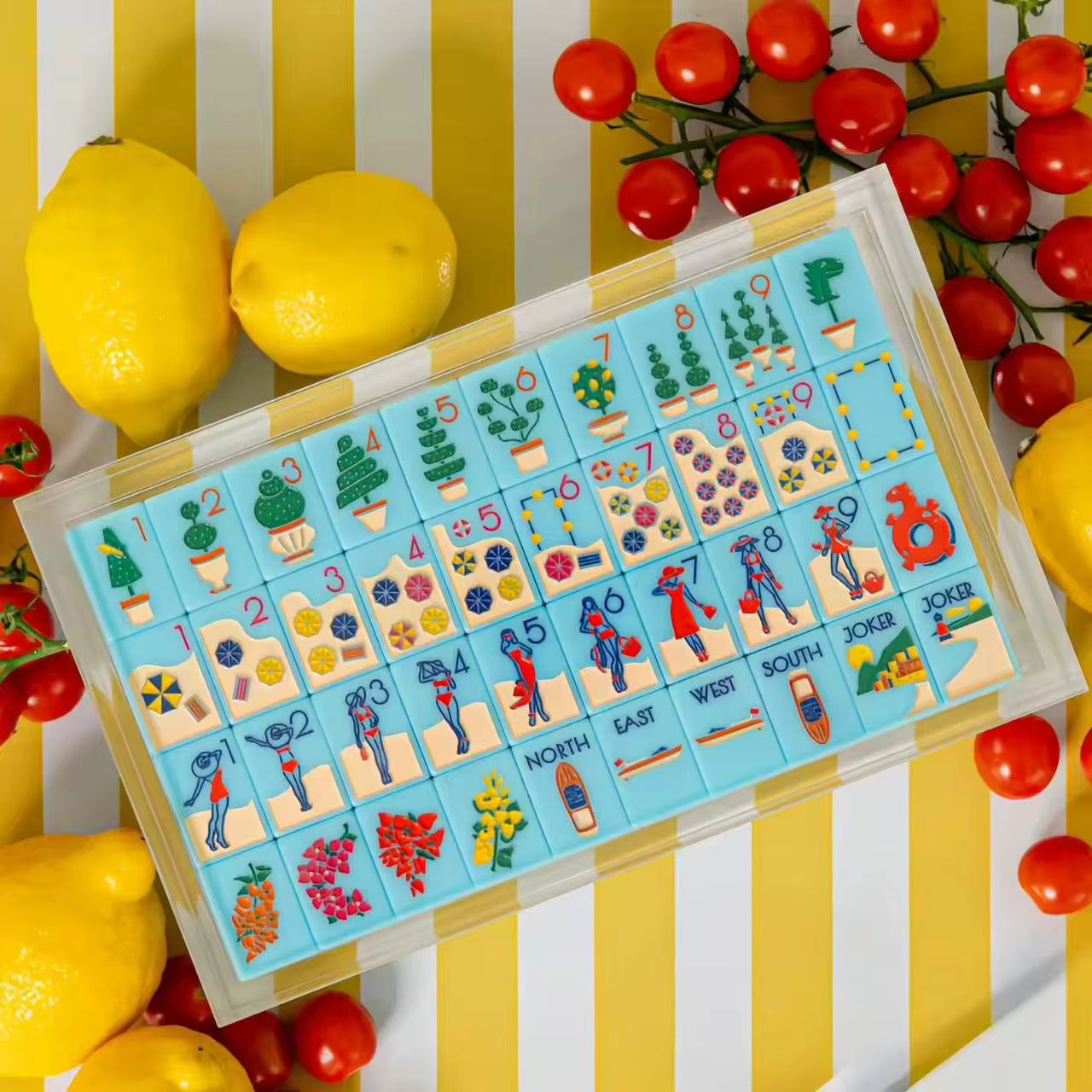 Summer Vacation Mahjong Tiles Set 160pcs