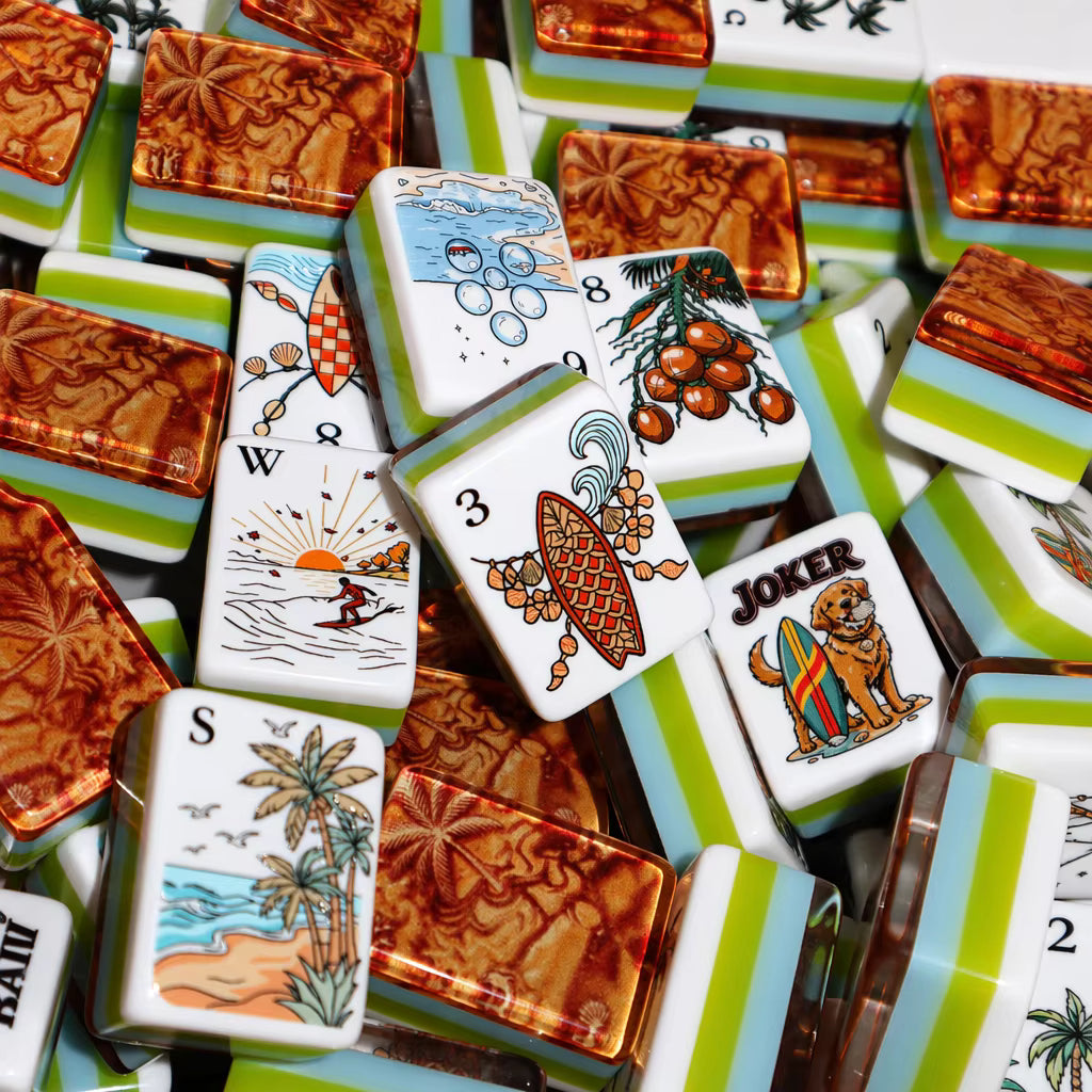White Coast Surf Mahjong Tiles Set 160pcs