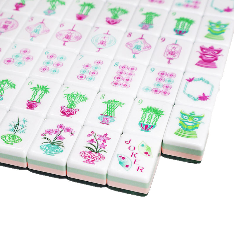 Green Gems Mahjong Tiles Set 160pcs
