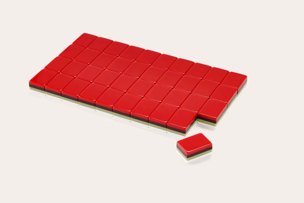 Pretty Red Mahjong Tiles Set 160pcs