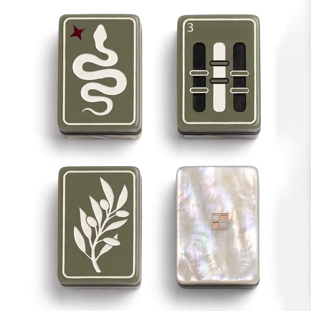 Deep Green Mahjong Tiles Set 160pcs