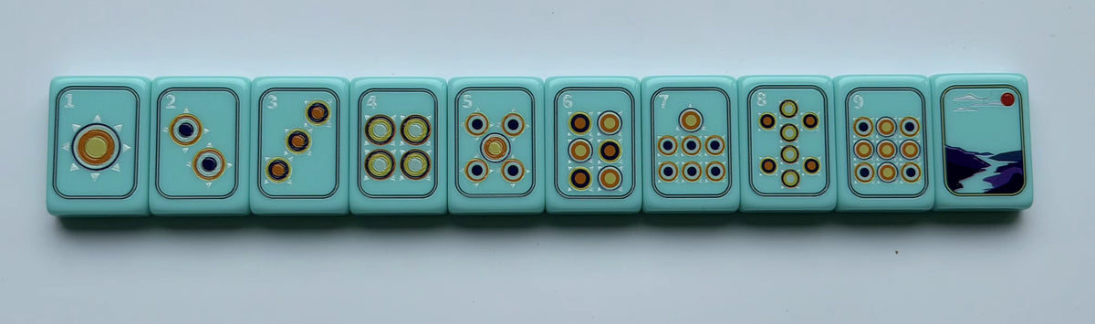 Light Blue Mahjong Tiles Set 160pcs