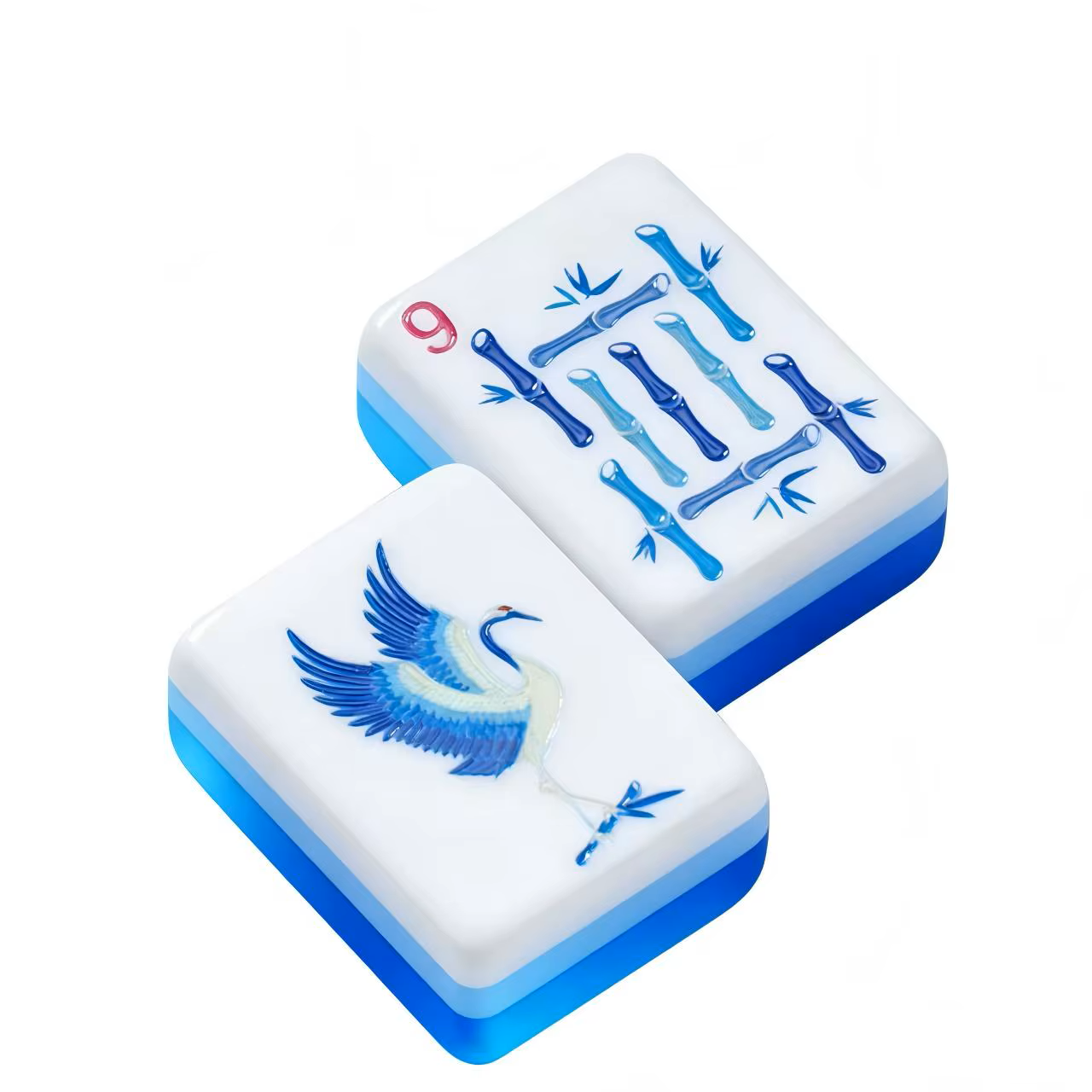Elegant Blue Mahjong Tiles Set 160pcs