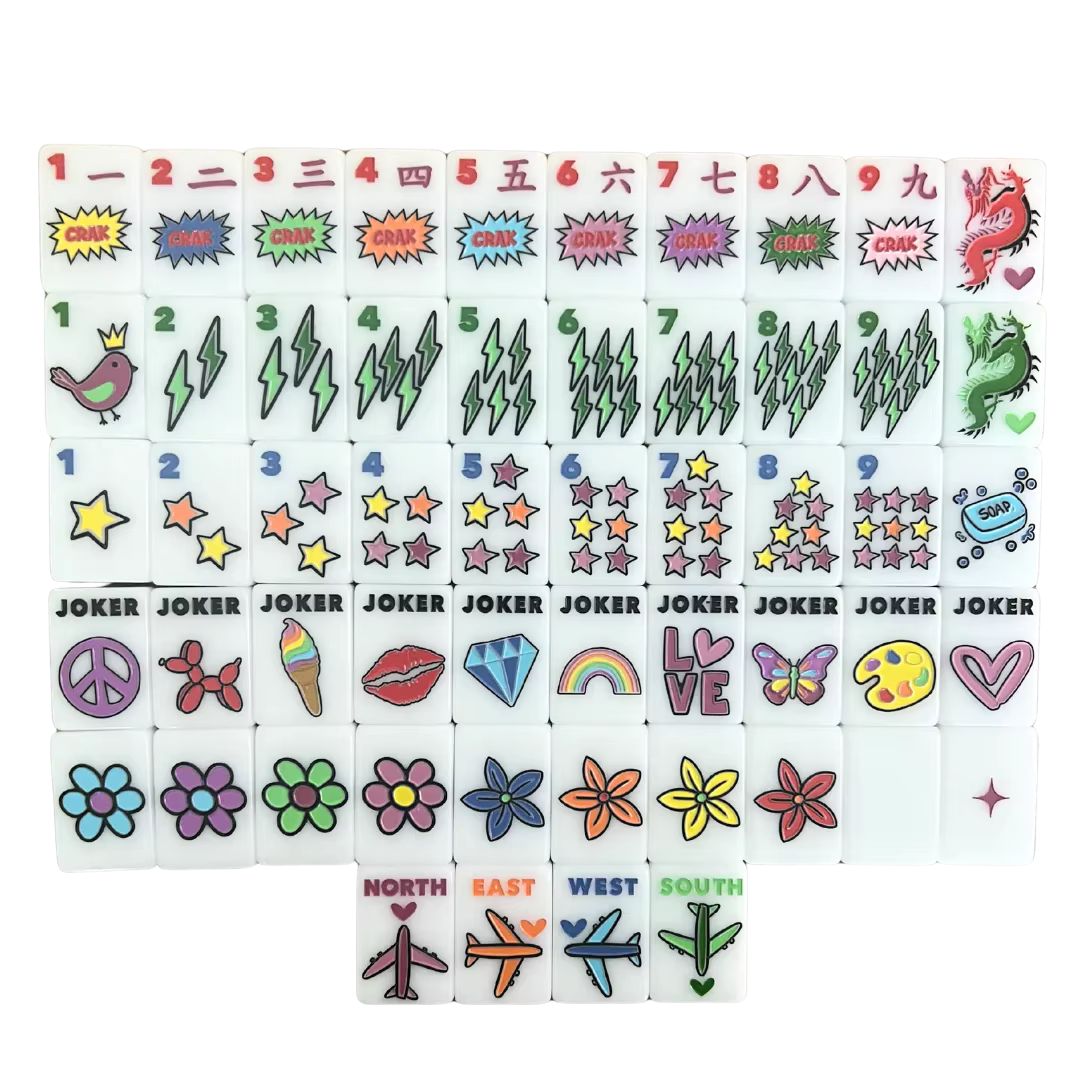 Vintage Fun Mahjong Tiles Set 160pcs