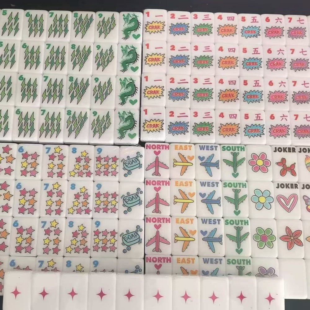 Vintage Fun Mahjong Tiles Set 160pcs