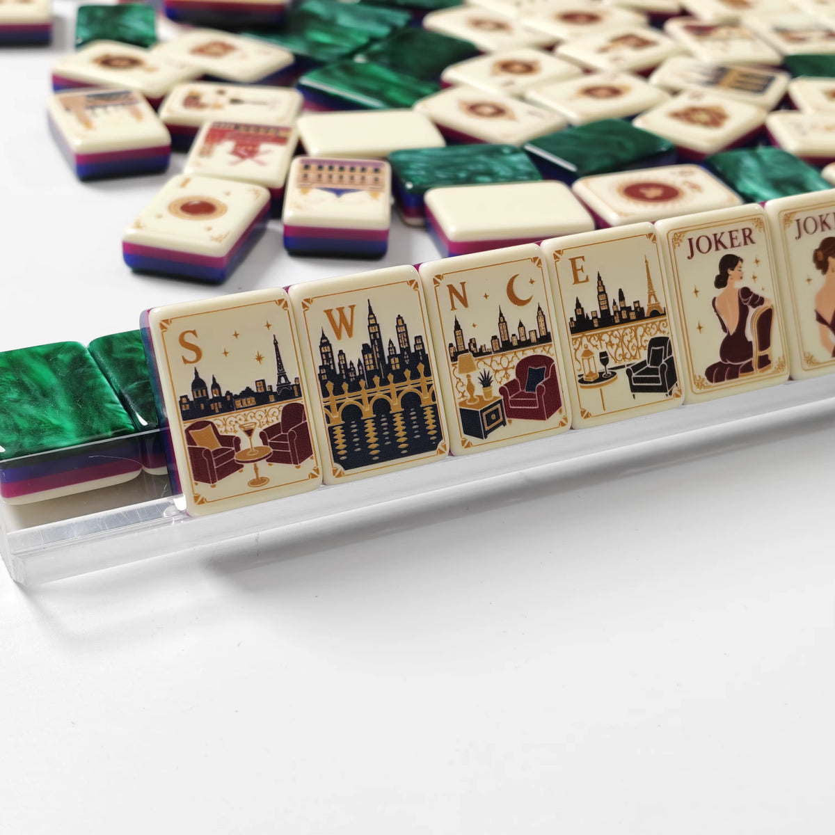 Paris Wine Mahjong Tiles Set 160pcs