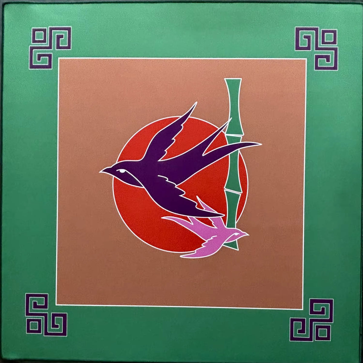 Lucky Red Mahjong Tiles and Mat Set