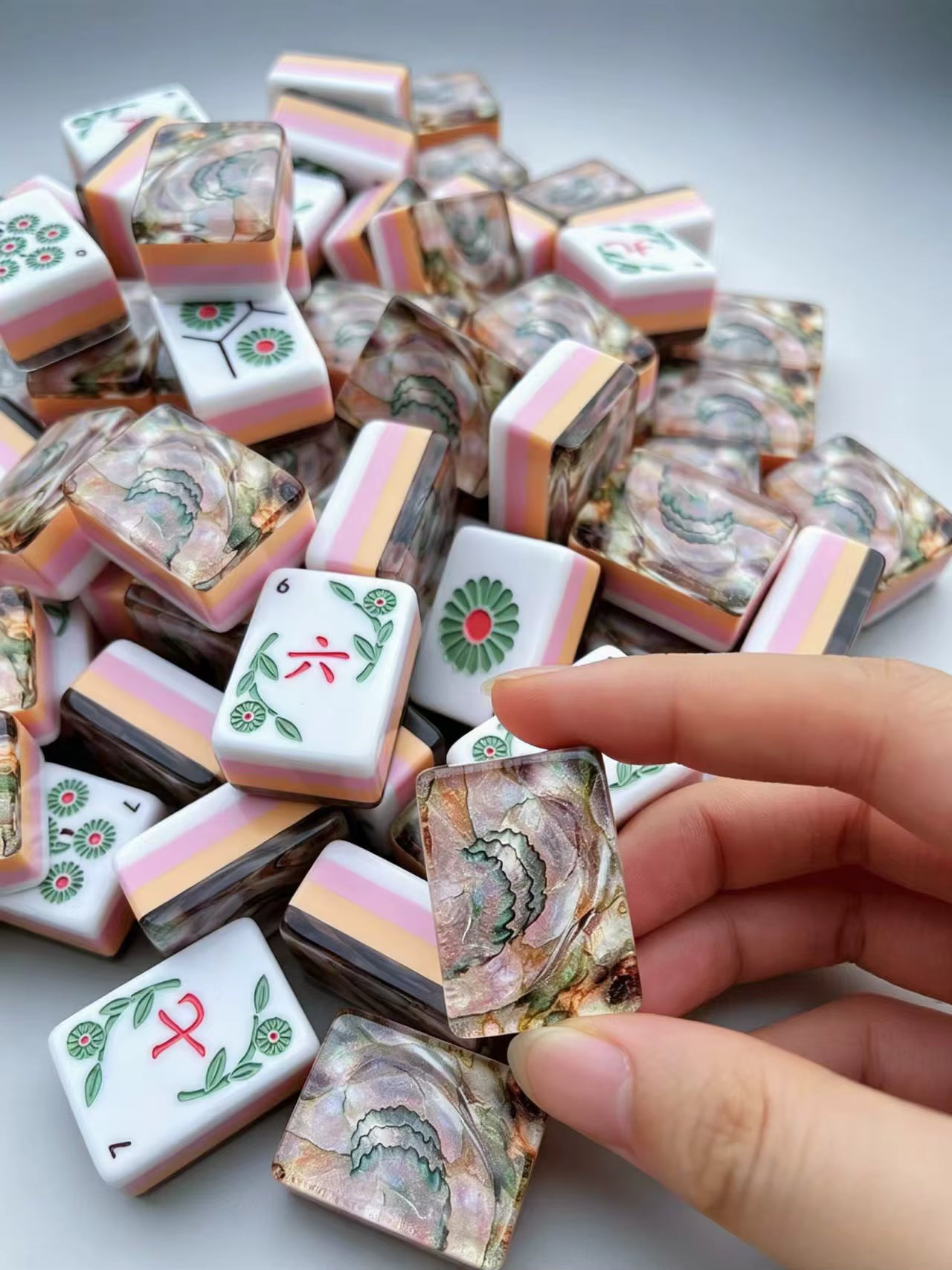 Crescent Shell Mahjong Tiles Set 160pcs