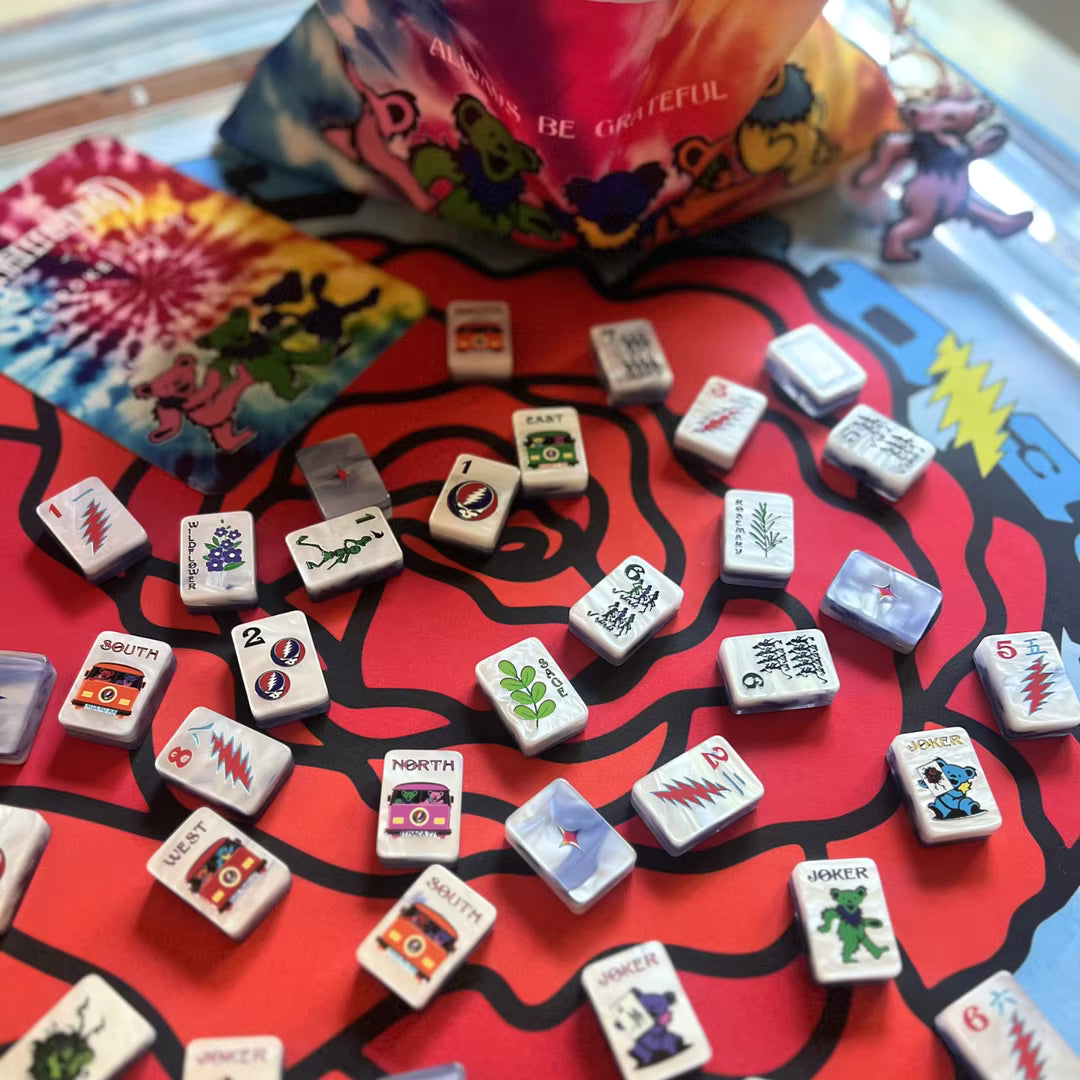 Purple Pearl Bear Mahjong Tiles Set 160pcs