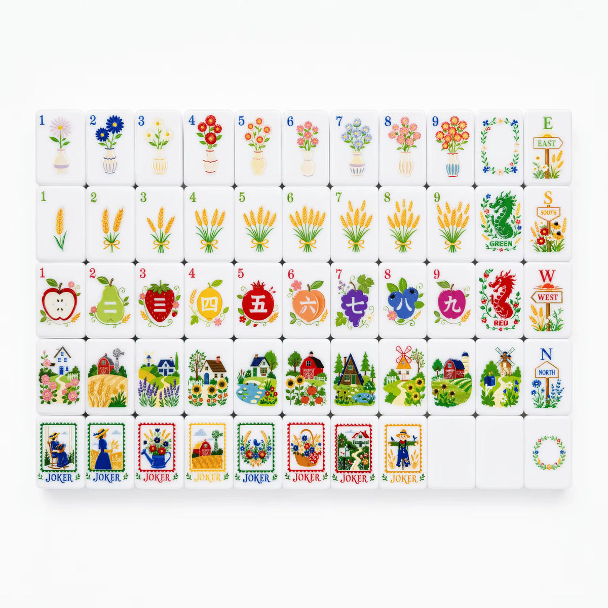 Cottage Mahjong Tiles Set 160pcs