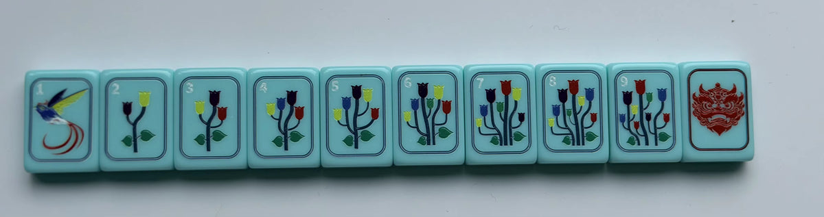 Light Blue Mahjong Tiles Set 160pcs