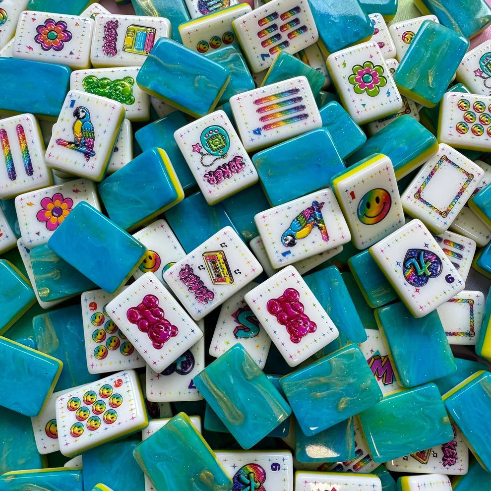 90s Vintage Mahjong Tiles Set 160pcs