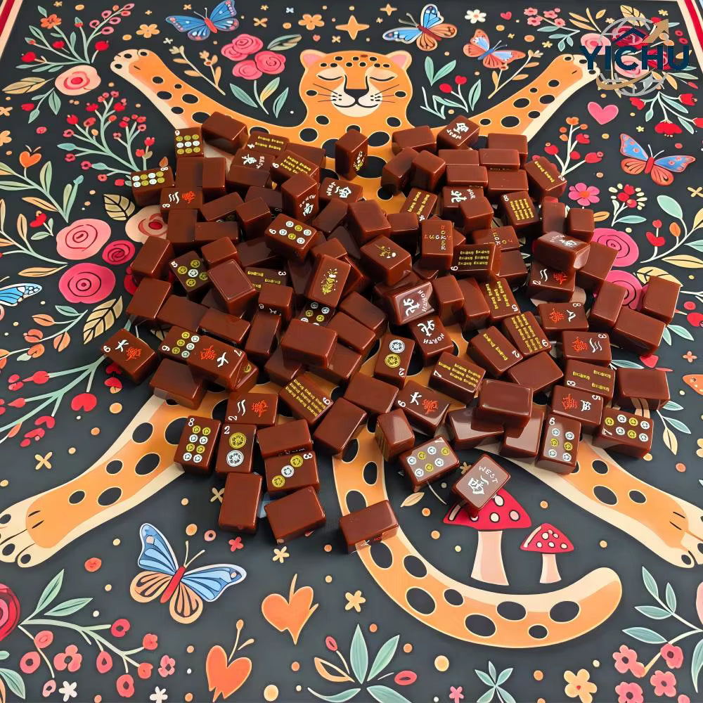 Burgundy Brown USA Mahjong Tiles Set 160pcs