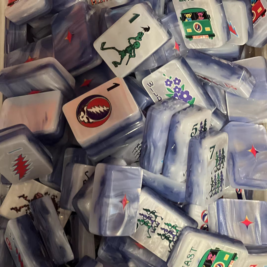 Purple Pearl Bear Mahjong Tiles Set 160pcs