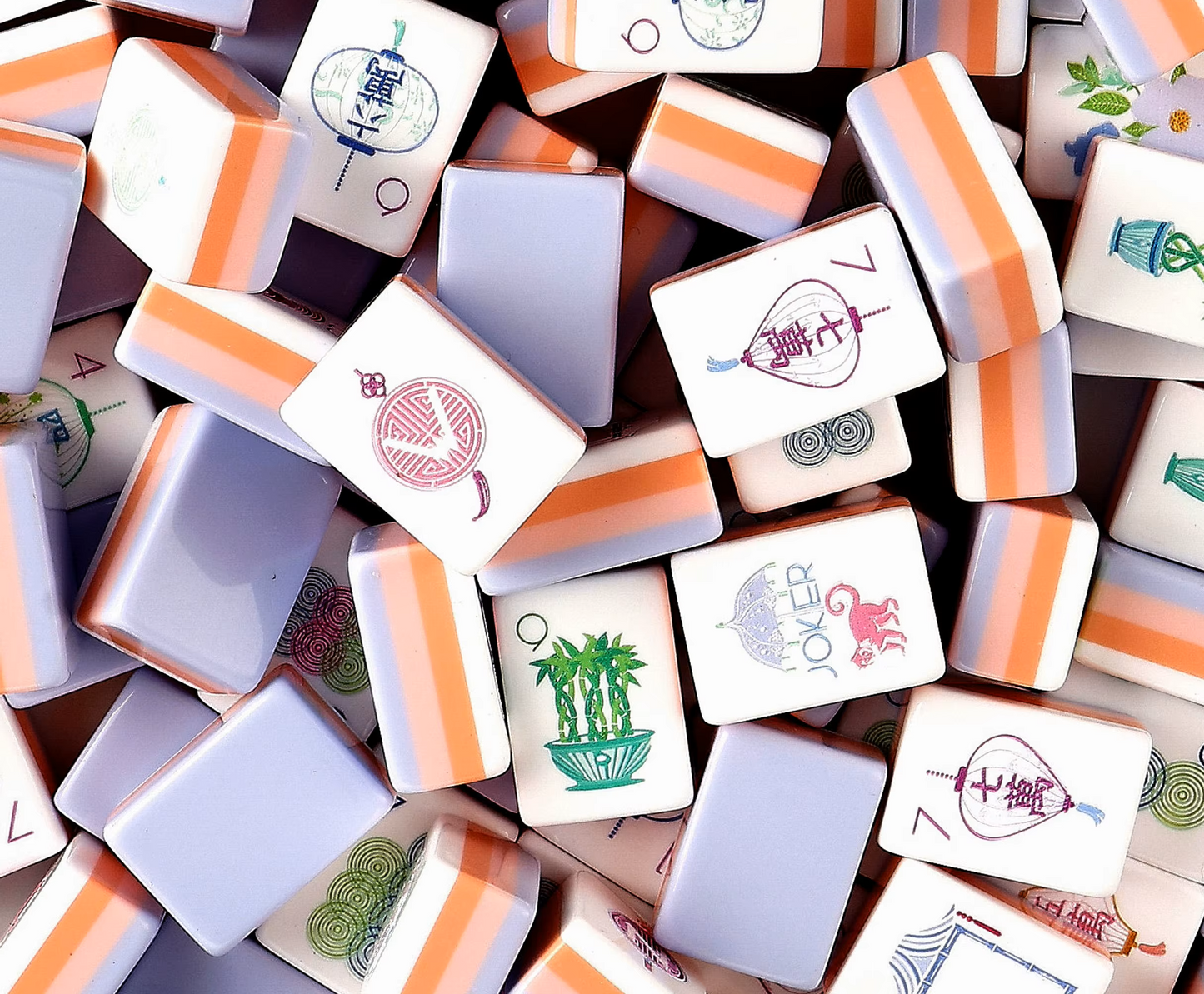 Luxury Purple Mahjong Tiles Set 160pcs
