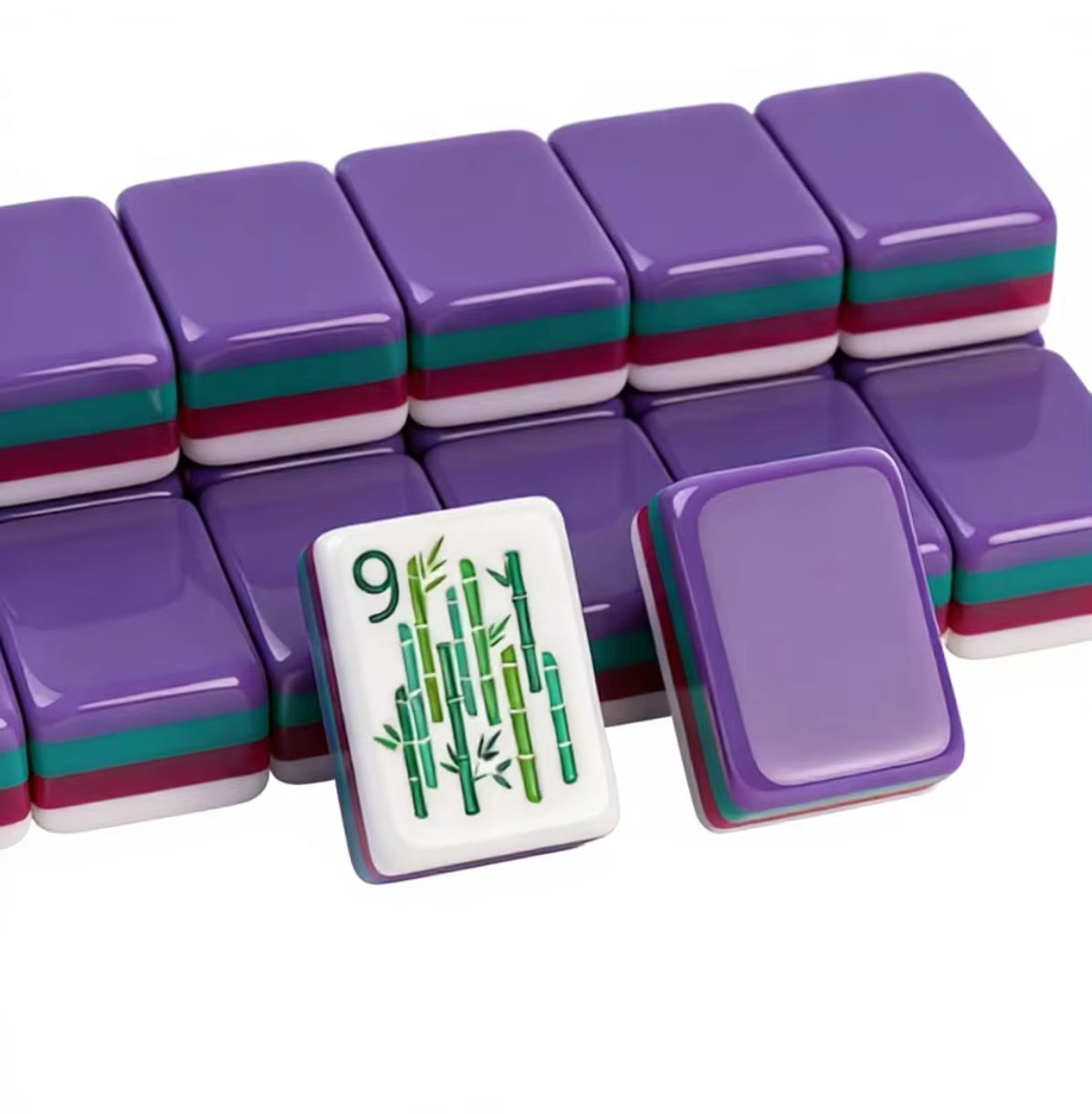Midnight Purple Mahjong Tiles Set 160pcs