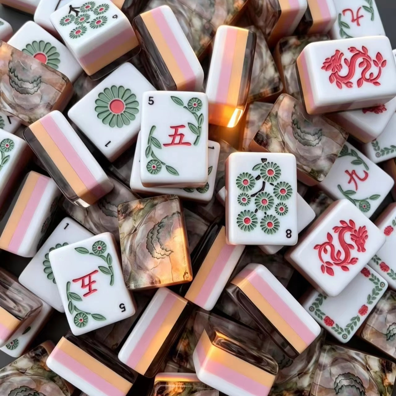 Crescent Shell Mahjong Tiles Set 160pcs