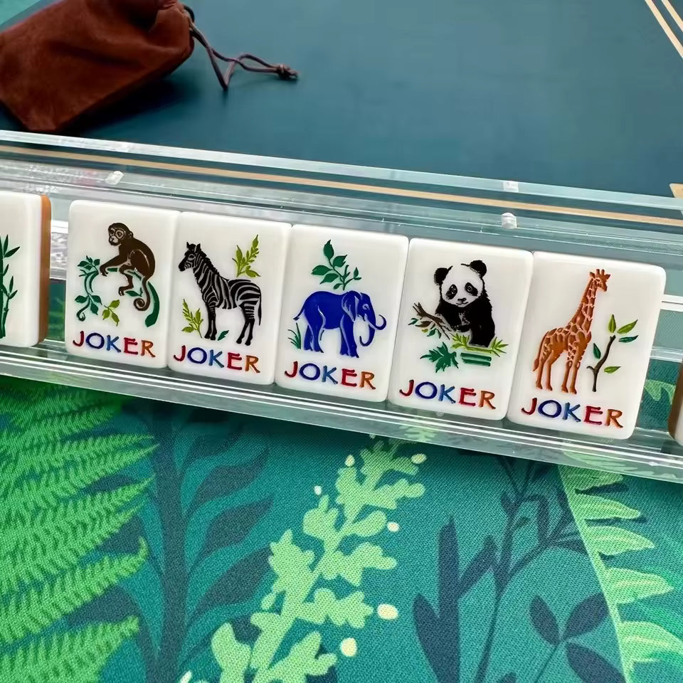 Africa Zoo Mahjong Tiles Set 160pcs