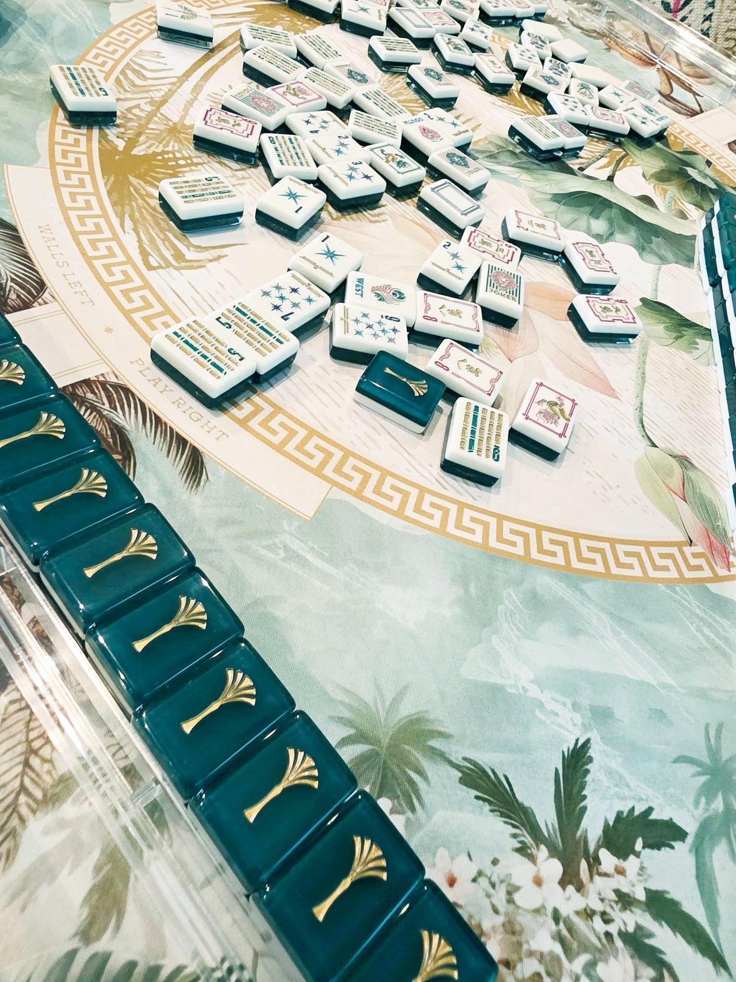 Green Oriental Mahjong Tiles Set 160pcs