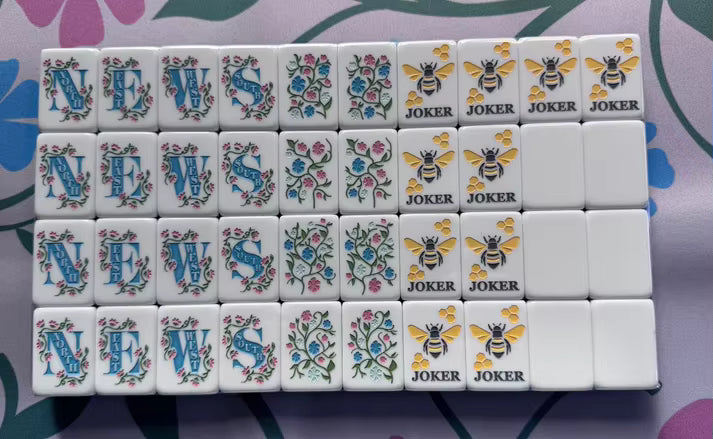 Tea Party Mahjong Tiles and Mat Set