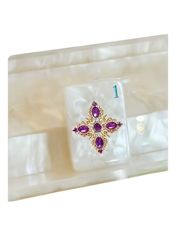 White Pearl Mahjong Tiles Set 160pcs