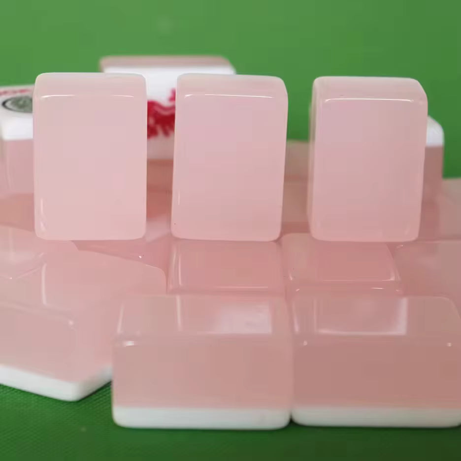 Pink Jelly Mahjong Tiles Set 160pcs